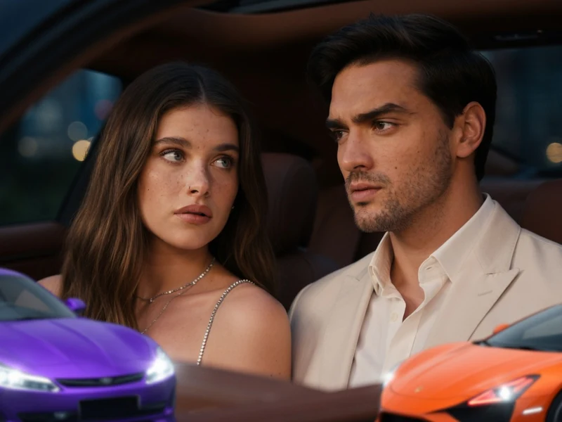 Un couple dans une voiture avec deux modèles de voitures de sport pour à contre sens 3 streaming