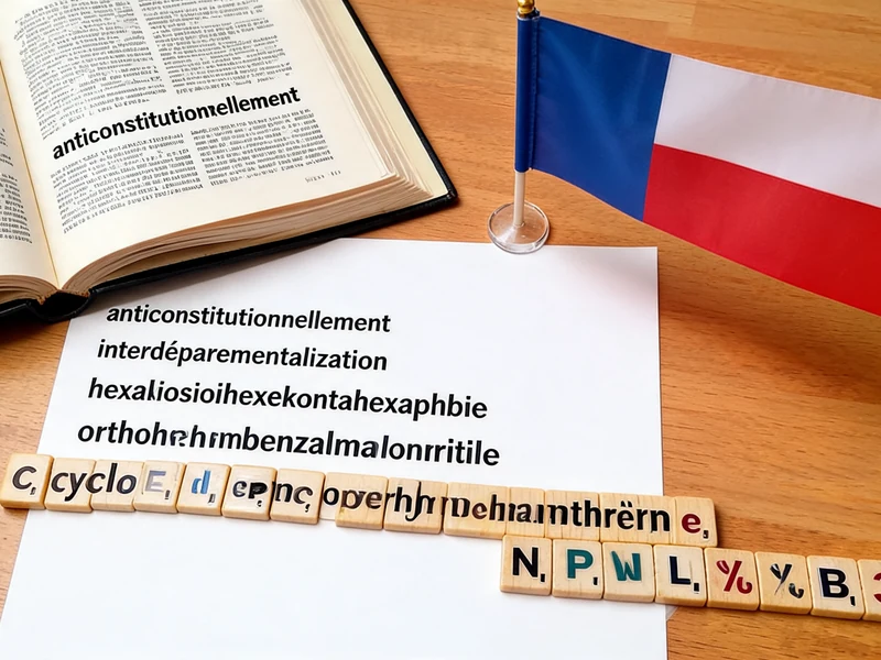 Un livre ouvert et un drapeau français sur une table représentent le mots le plus long