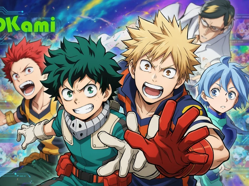Des personnages d'anime posent dynamiquement sur un fond galactique pour Adkami