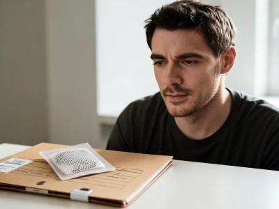 Arnaud Denis est pensif assis à une table avec un dossier devant lui