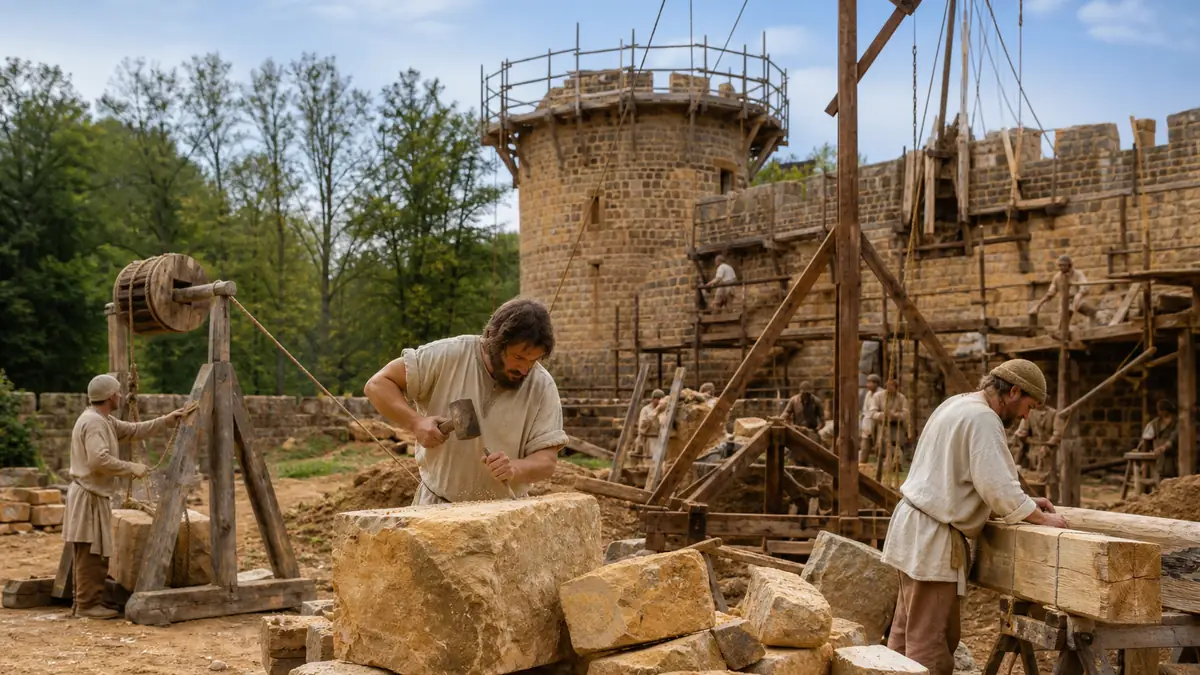 Le défi fou du chantier médiéval de Guédelon : bâtir le passé au présent