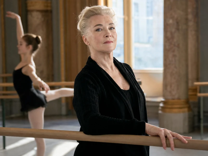 Claude Bessy observe une répétition de ballet dans un studio lumineux.