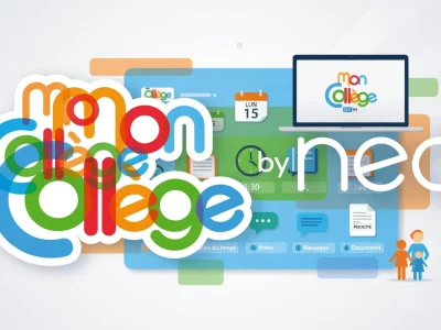 Illustration d'une interface numérique éducative utilisée par les familles pour accéder à l'ENT 91
