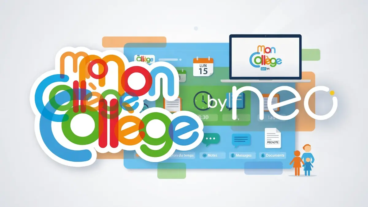 Illustration d'une interface numérique éducative utilisée par les familles pour accéder à l'ENT 91