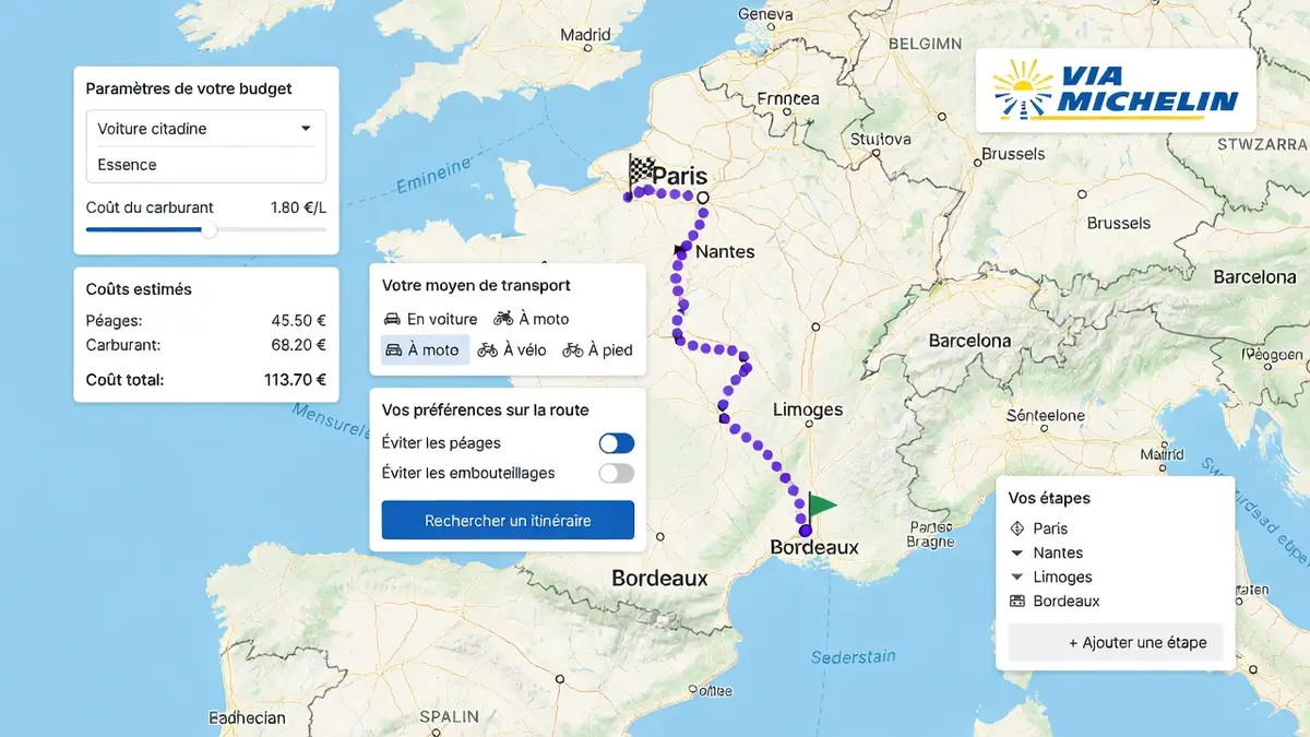 Comment optimiser son itinéraire ViaMichelin entre deux villes pour maîtriser son budget de voyage
