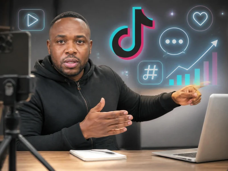 Un créateur de contenu explique face caméra comment percer sur tik tok pour booster sa visibilité en ligne