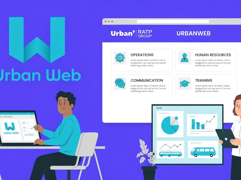 Deux employés utilisent des interfaces numériques pour gérer le quotidien professionnel via Urbanweb