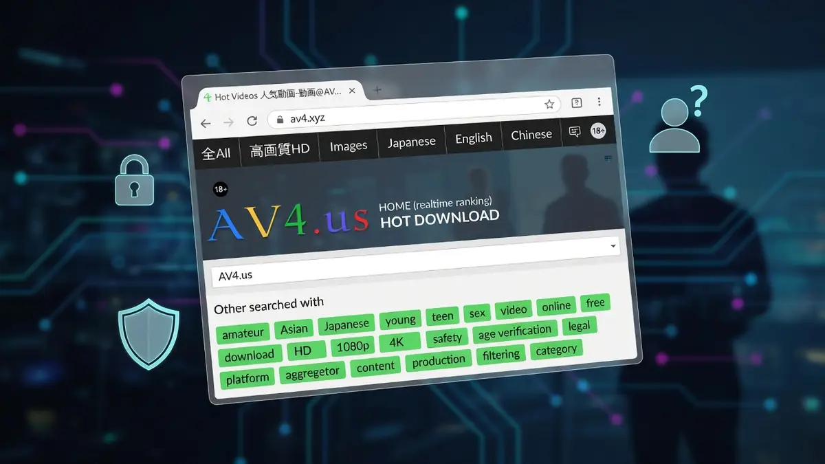 Écran de navigateur montrant une interface web pour av4 us avec des icônes de sécurité et des silhouettes