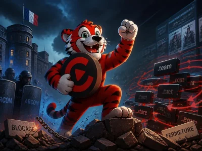 Un tigre mascotte triomphant symbolise la résilience du site Cpasbien face à la pression des autorités
