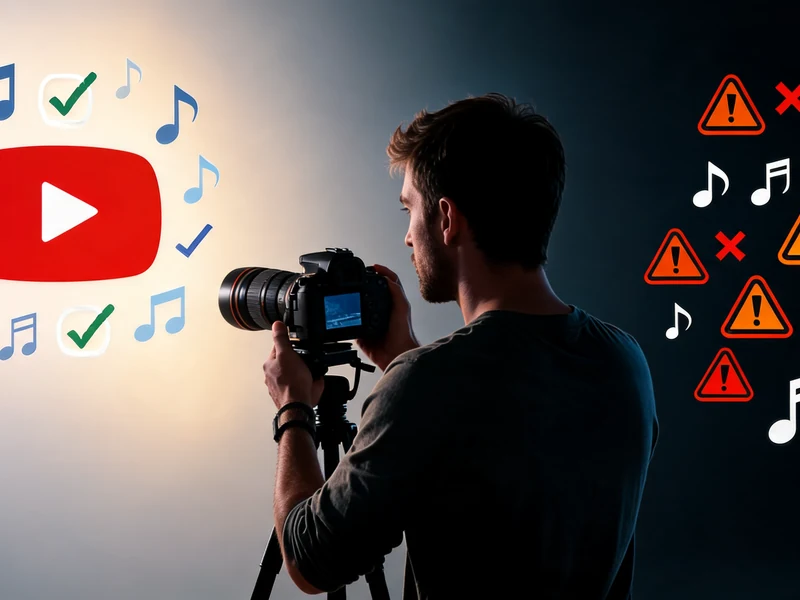 Un homme filme le contraste entre utilisation positive et négative des musiques gratuites sur YouTube