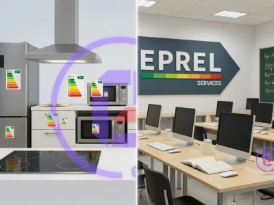 Cuisine avec appareils et salle de classe avec ordinateurs pour Eprel
