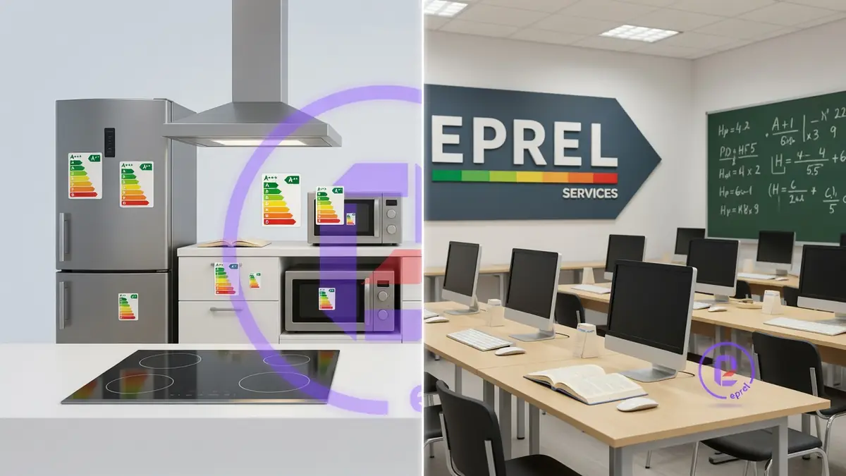 Cuisine avec appareils et salle de classe avec ordinateurs pour Eprel