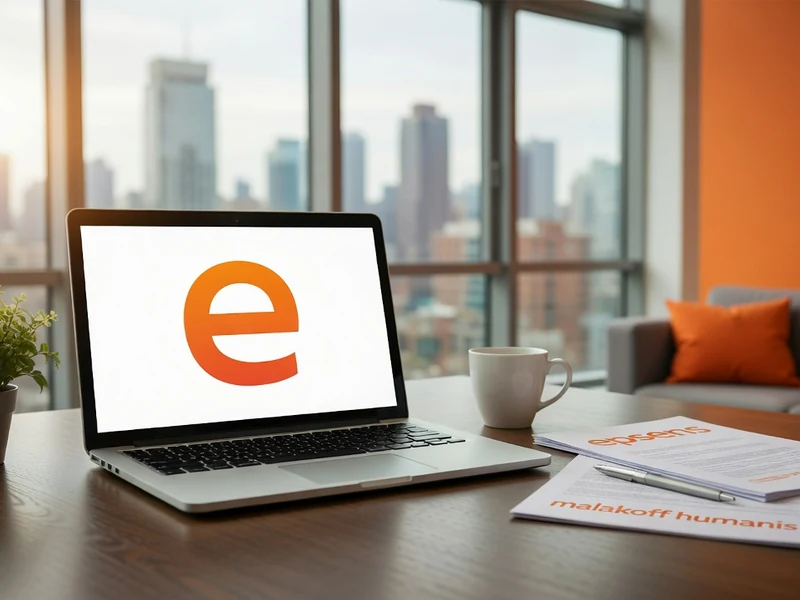Bureau moderne avec ordinateur portable et vue sur la ville pour Epsens