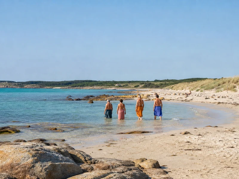 Être naturiste au bord de la mer dans une ambiance calme et respectueuse de la nature.