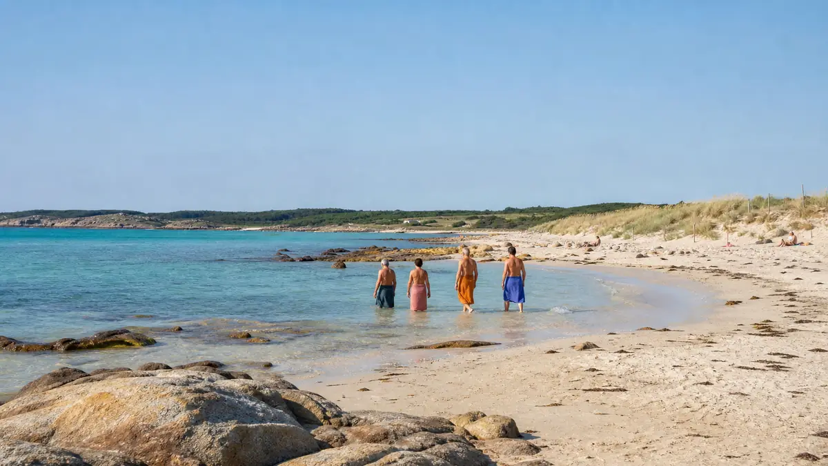 Être naturiste au bord de la mer dans une ambiance calme et respectueuse de la nature.