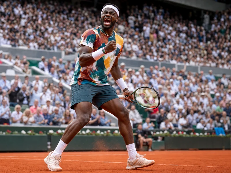 Frances Tiafoe, joueur de tennis américain au style spectaculaire