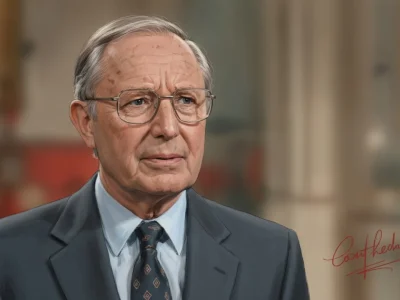 Francis Lemaire apparaît en costume sombre et cravate sur ce portrait formel