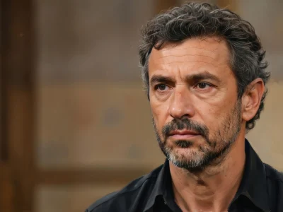 François Rocquelin est photographié en gros plan avec une chemise noire