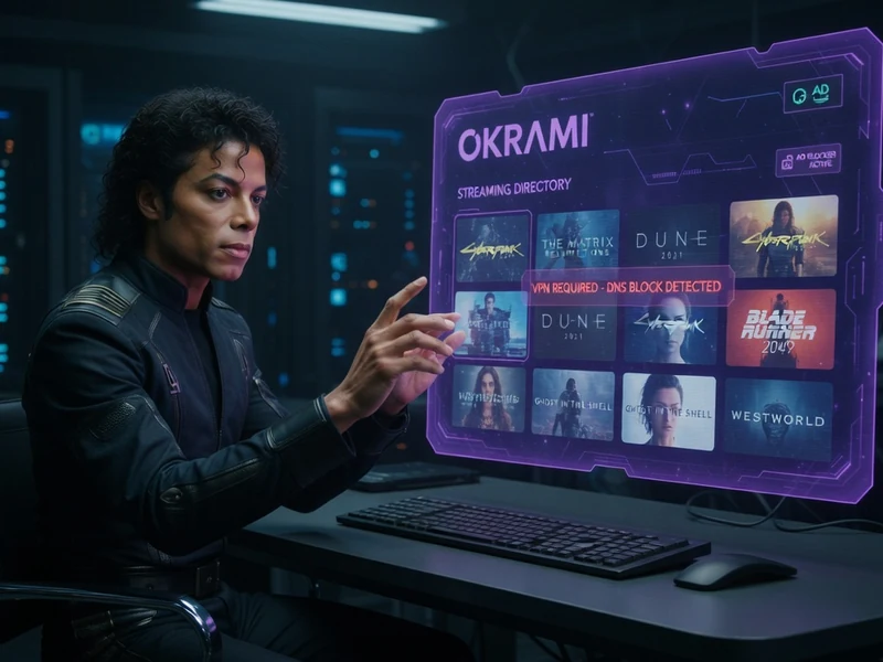 Un homme consulte une interface holographique futuriste évoquant le fonctionnement du site de streaming Gamzig