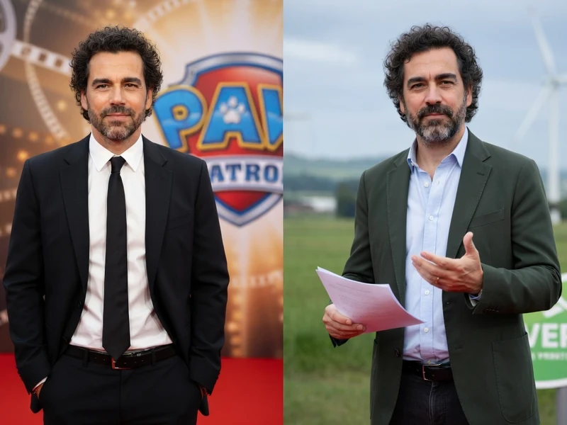 Montage photo montrant Gilles Lemaire lors d'une première de film et en plein engagement politique sur le terrain