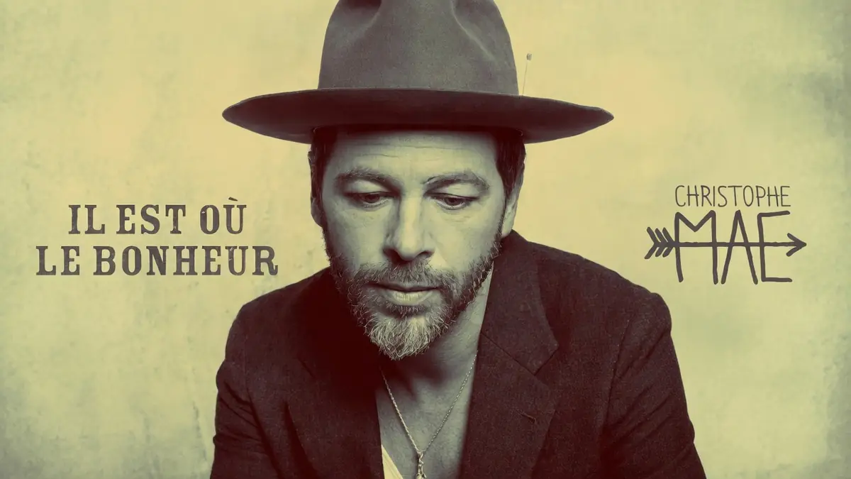 Un homme au chapeau et veste marron illustre il est où bonheur dans un style vintage