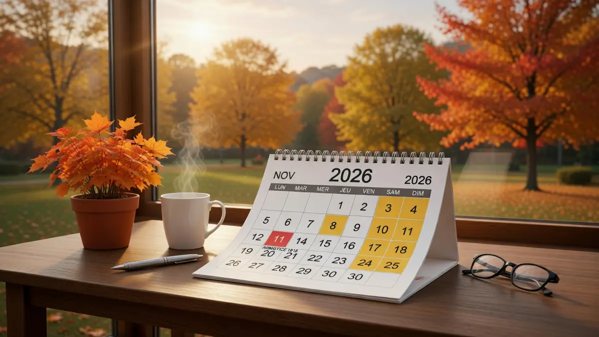 Jours fériés de novembre 2026 : comment optimiser vos congés d&rsquo;automne