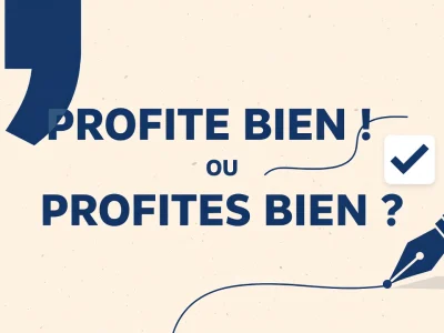Une plume et une coche de validation illustrent profite bien dans un style épuré