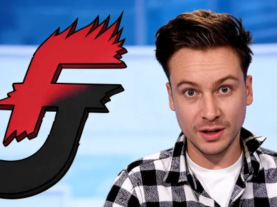 Furious Jumper apparaît en gros plan avec une chemise à carreaux et une expression surprise