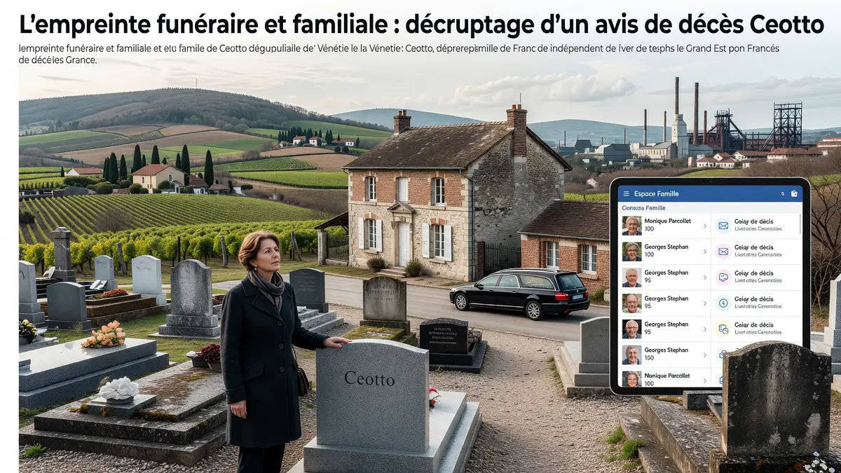 L’empreinte funéraire et familiale : décryptage d&rsquo;un avis de décès Ceotto
