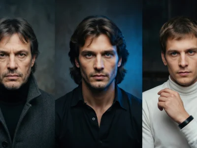 L'image montre trois hommes tous appelés François Duval