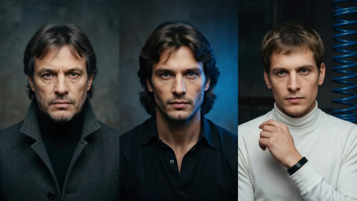 L'image montre trois hommes tous appelés François Duval