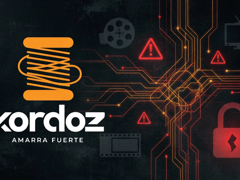 L'image montre Kordoz dans un réseau de circuits avec des symboles multimédias et de sécurité