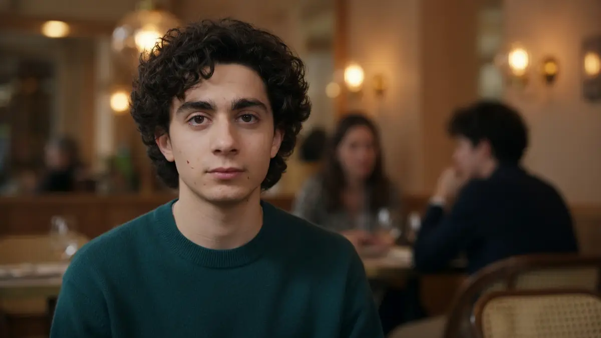 Mathieu Capella est assis dans un restaurant