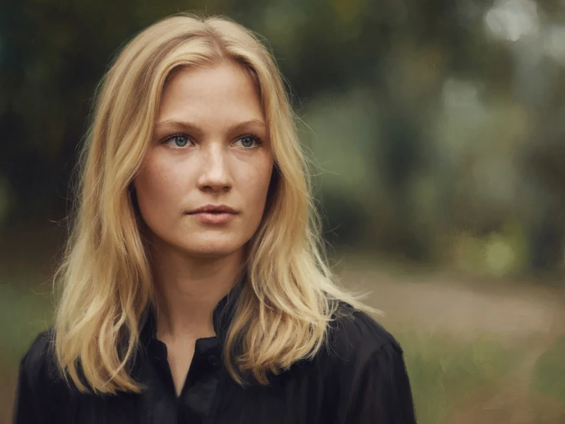 Marion Chabassol est photographiée en chemise noire sur un fond flou