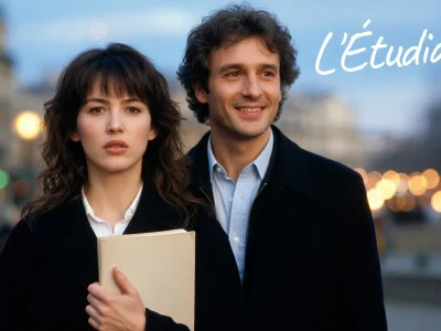 Sophie Marceau et Vincent Lindon incarnent l'étudiante et son compagnon dans une scène romantique en extérieur