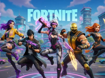 Des personnages dynamiques brandissent leurs armes dans la mise à jour Fortnite