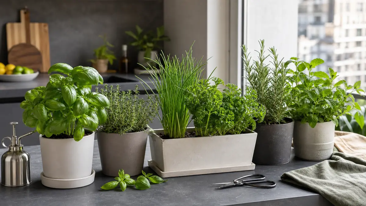 L&rsquo;oasis végétale : réussir son potager d&rsquo;intérieur d&rsquo;herbes aromatiques
