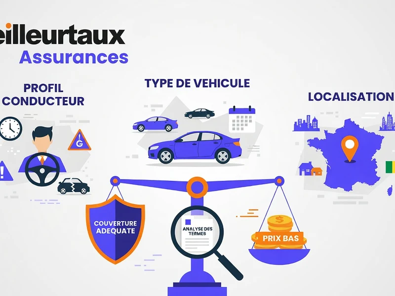 Balance comparant couverture et prix pour le meilleur taux assurance auto avec profil conducteur véhicule et localisation