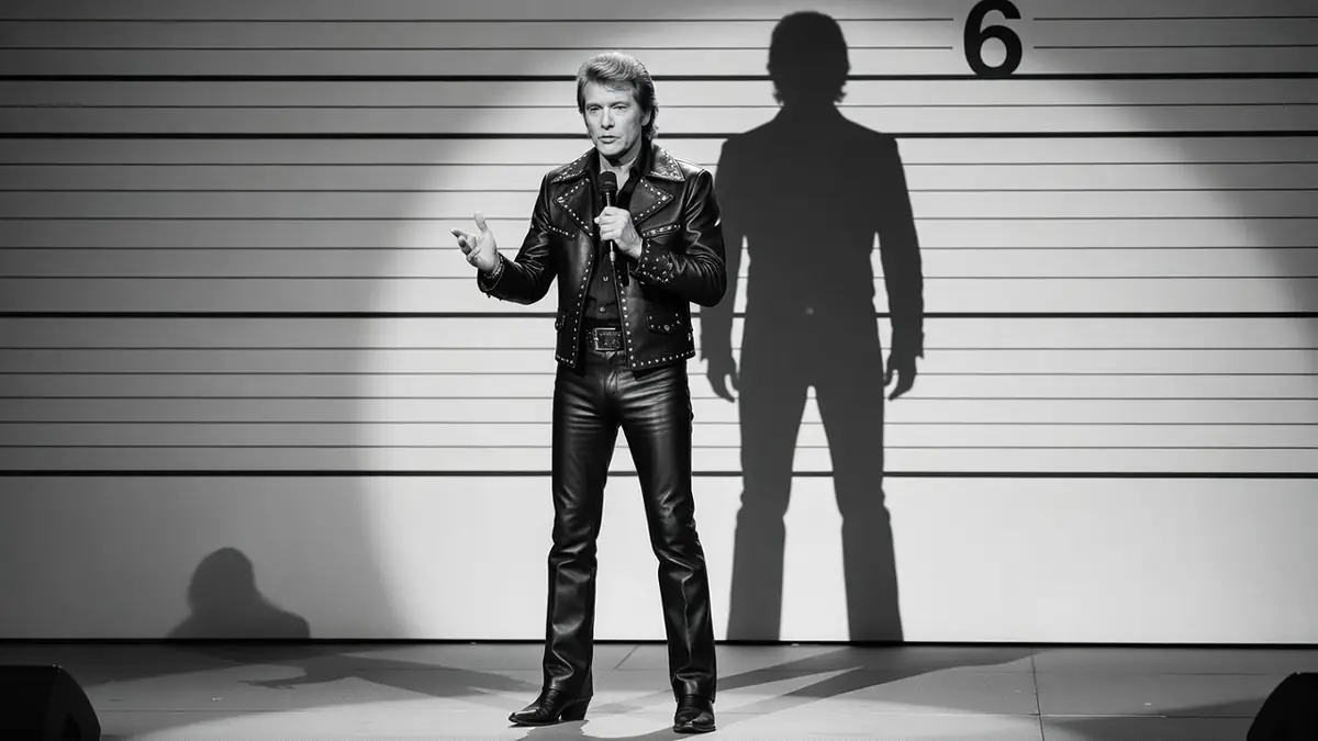 Johnny Hallyday taille impressionne sur scène grâce à son ombre gigantesque