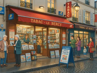 Des clients font la queue devant une boutique de quartier pour trouver un tabac autour de moi facilement accessible