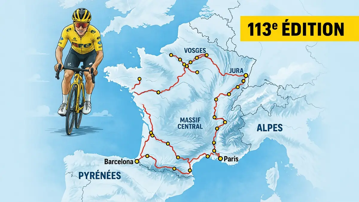 Le circuit du Tour de France 2026 : un tracé spectaculaire entre sommets inédits et suspense alpin