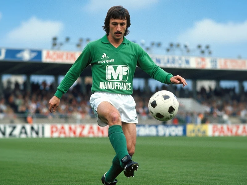 Christian Synaeghel frappe le ballon sur un terrain de football