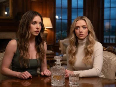 Deux femmes assises à une table dans le film La Femme de ménage