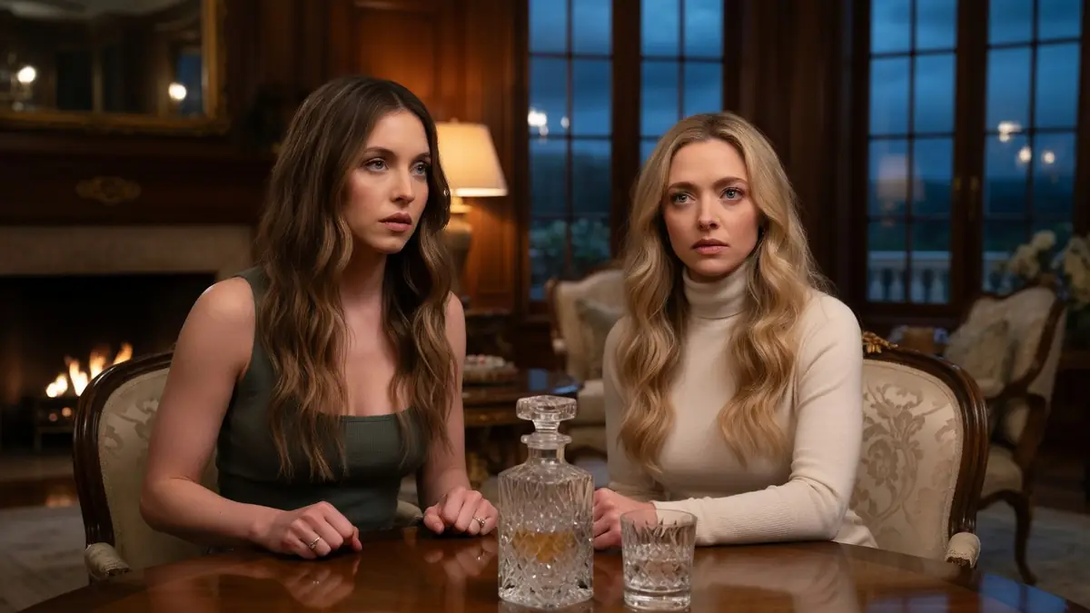 Deux femmes assises à une table dans le film La Femme de ménage