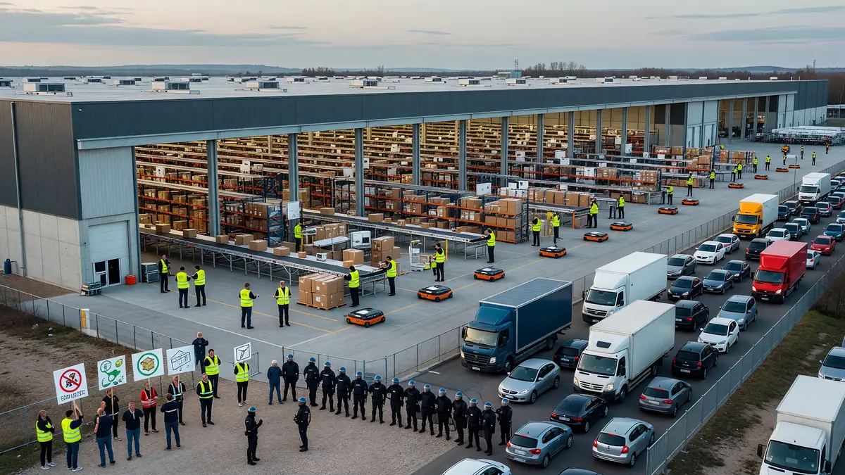 Le géant logistique d&rsquo;Amazon Brétigny : entre prouesse technologique et fracture locale