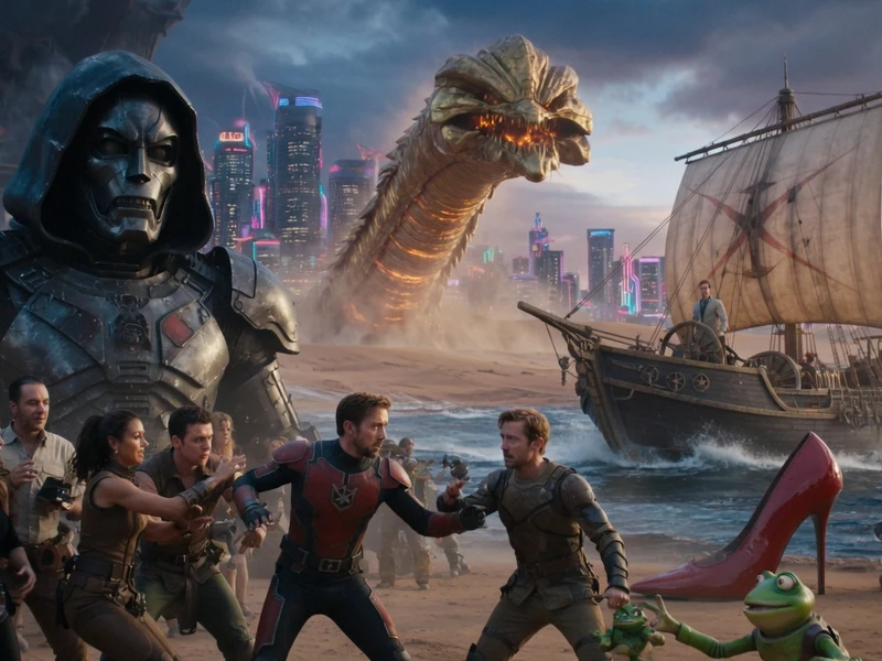 Un groupe de super-héros affronte un dragon sur la plage dans le film 2026 à voir