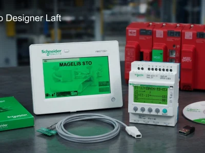 Kit industriel incluant un écran tactile, un automate et des composants électroniques pour le système vjdstkstosr2