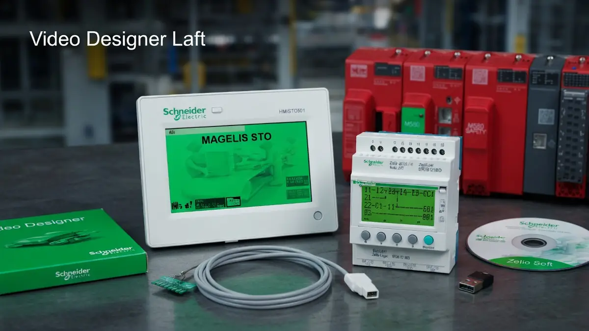 Kit industriel incluant un écran tactile, un automate et des composants électroniques pour le système vjdstkstosr2