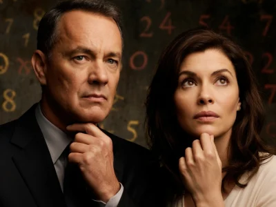 Tom Hanks et Audrey Tautou posent pour le de Vinci Code film