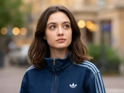 Portrait de Lara Tavella posant en extérieur avec un regard pensif et naturel